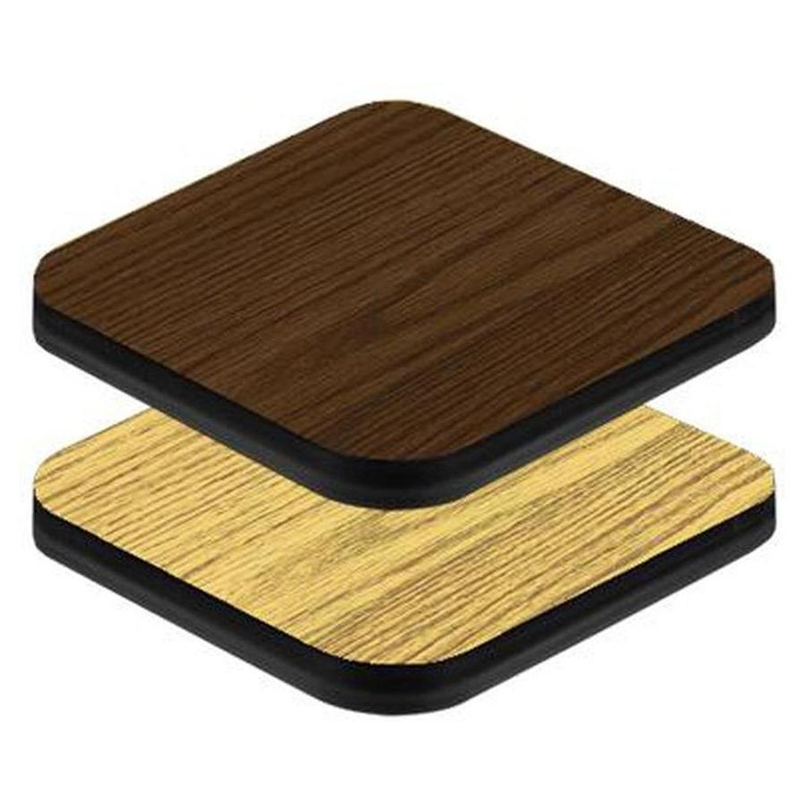 Tablero de mesa laminado reversible con borde de polietileno negro