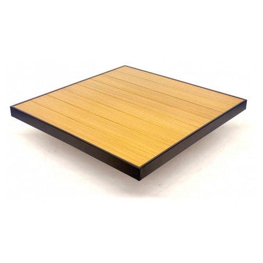 Plateaux de table extérieurs ZAPIZ Series en aluminium avec finition imitation teck