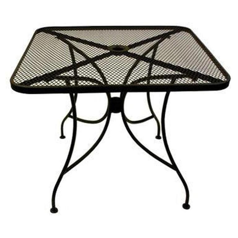Outdoor wrought iron dining table