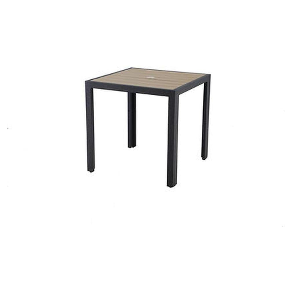 Outdoor square TERRAN aluminum table - dining height