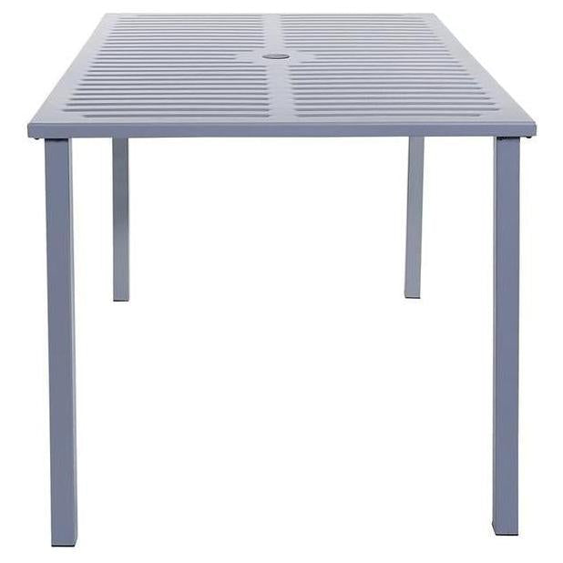 Outdoor RAMAT dining height table light gray with umbrella hole