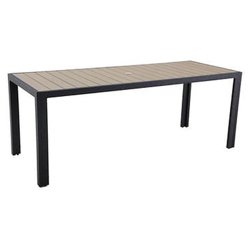 Table extérieure TERRAN en aluminium 76 × 193 cm – hauteur repas