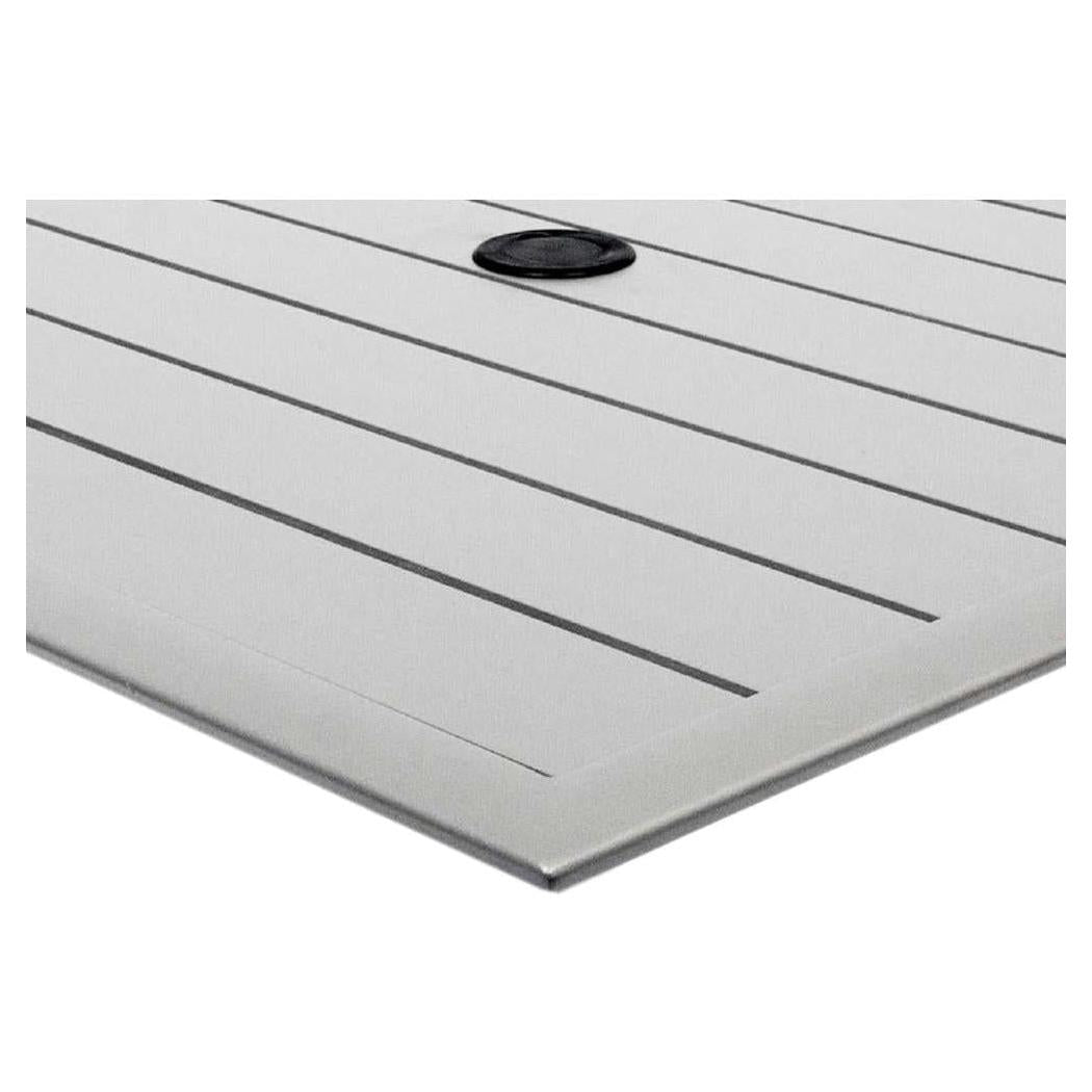 Outdoor table CABRILLO - dining height - titanium silver finish