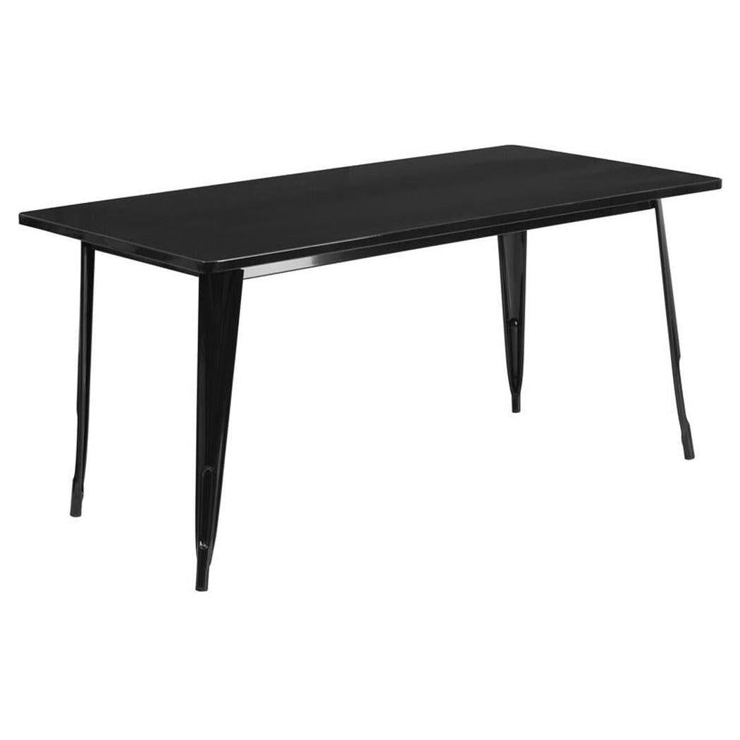 Table extérieure rectangulaire en métal – hauteur repas – style STEELX