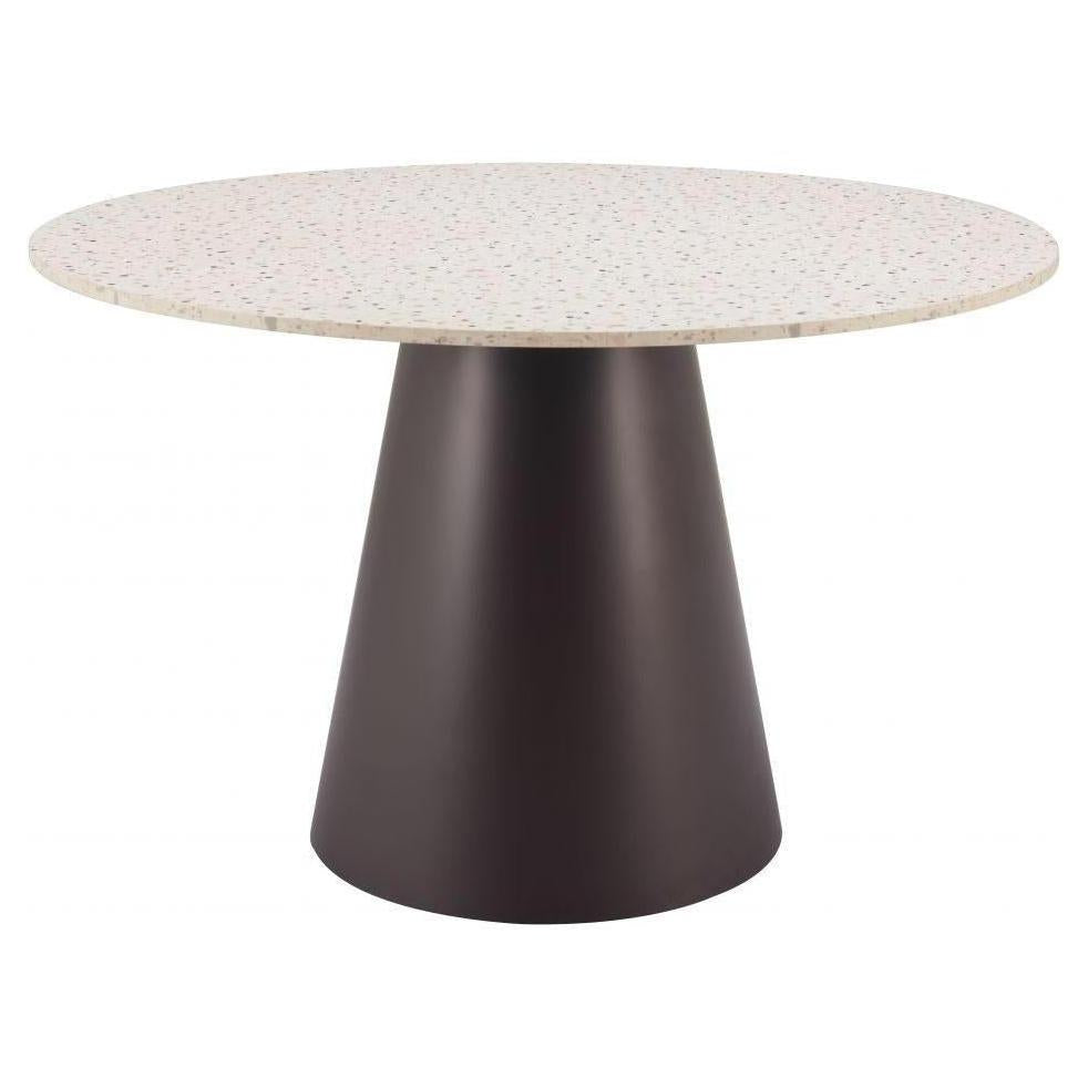 Dining table EMELOALE beige and bronze