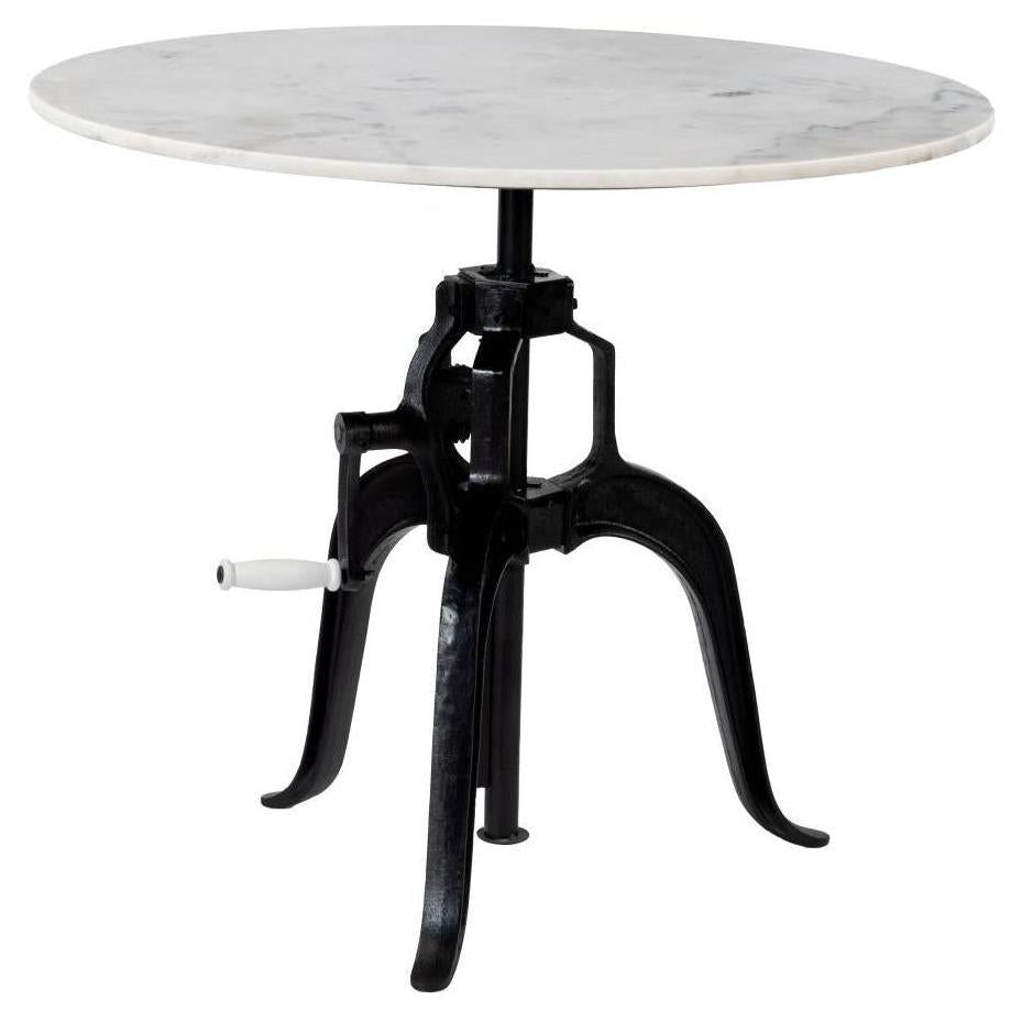 Adjustable bistro table MARBISK with marble top