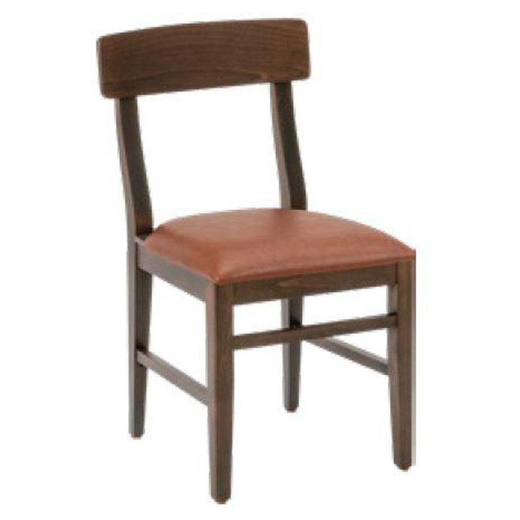 Modern square open reinforced European beech wood chair