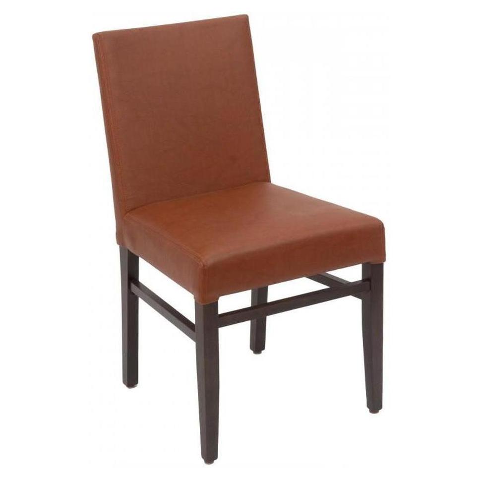 Chaise de haya europea completamente tapizada con respaldo completo.