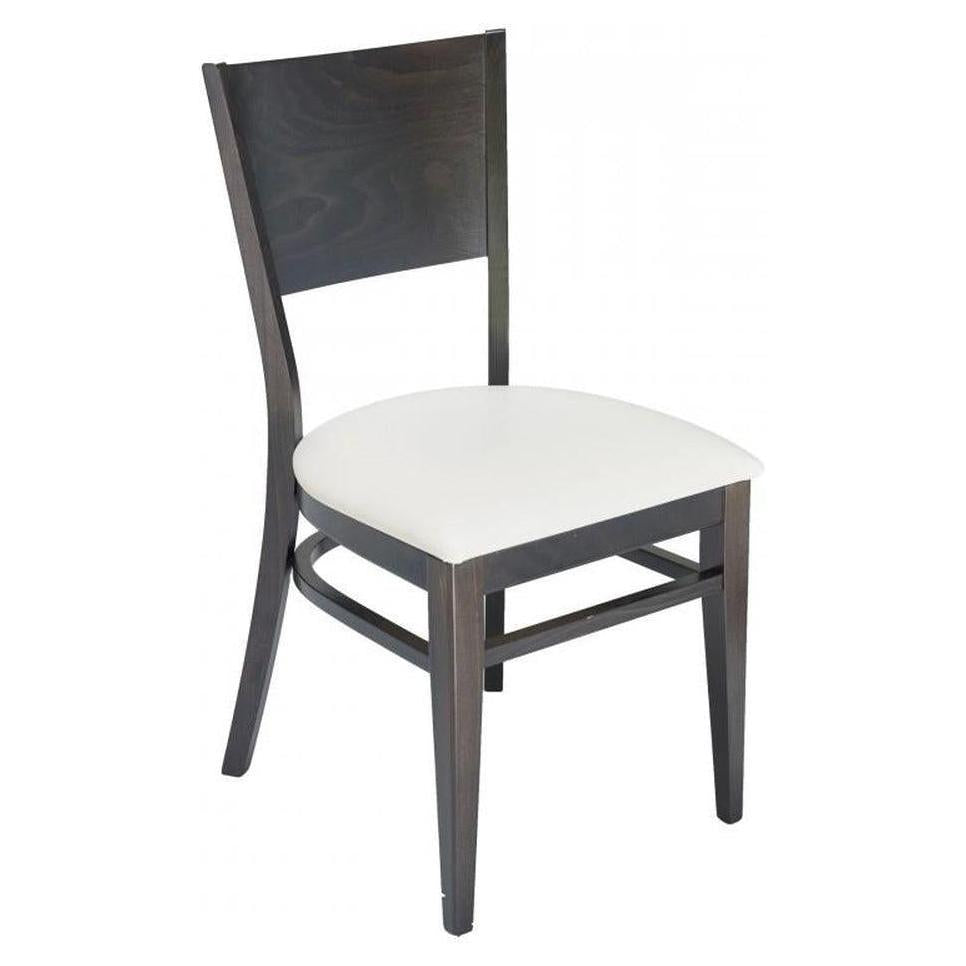 Modern European beech wood high-back chair