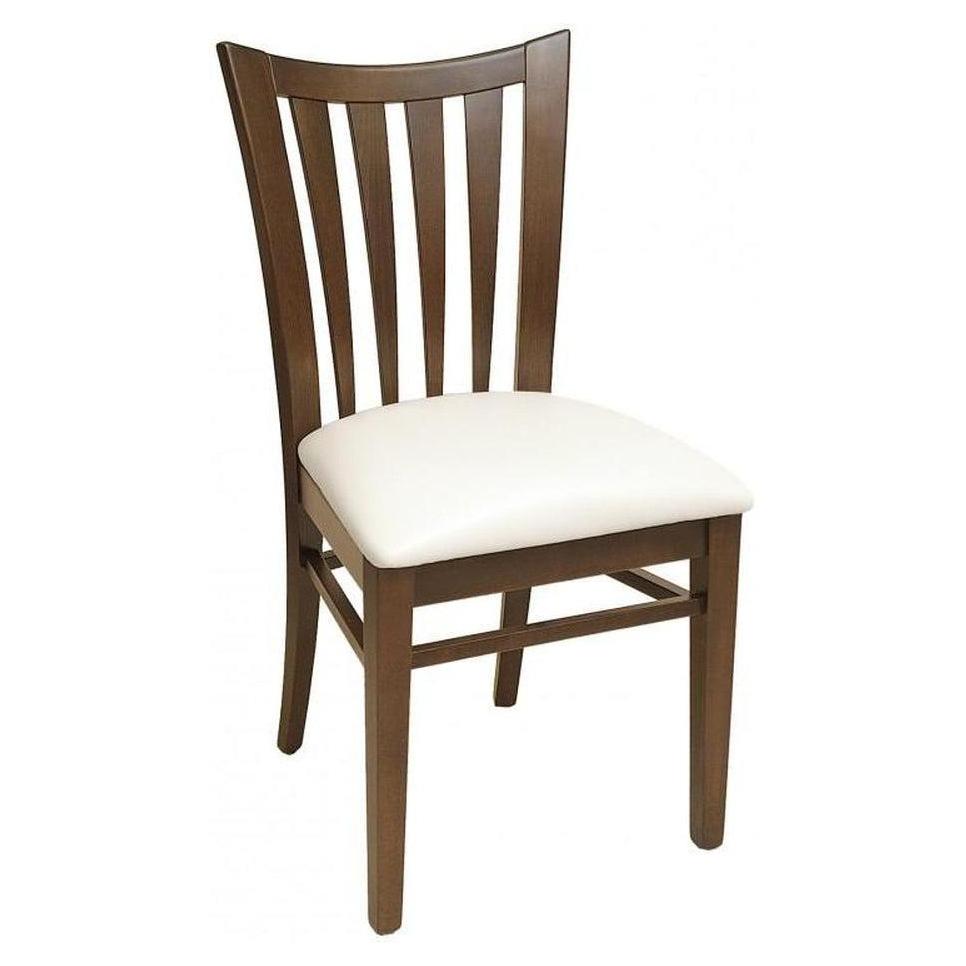 Modern European beech wood chair with vertical slats