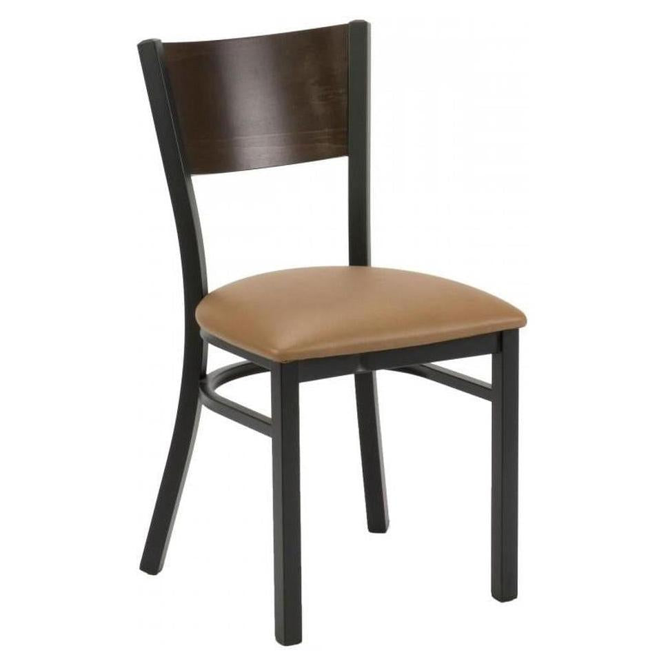 Modern metal square open back lounge chair