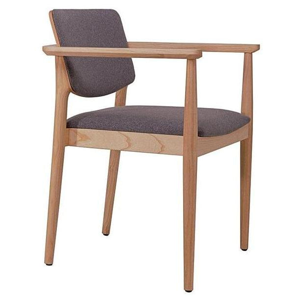 Armchair CELINE upholstered with natural ash wood structure