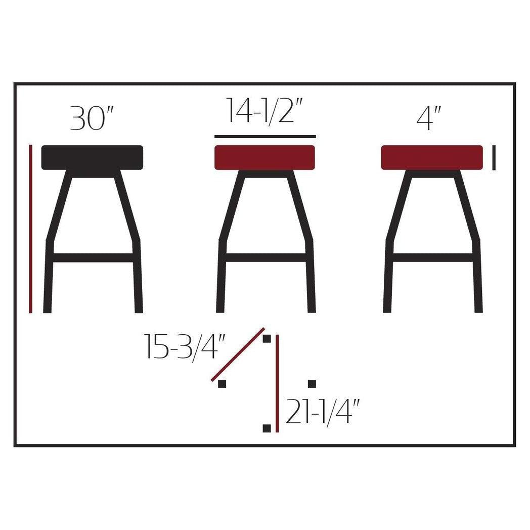 Tabouret de bar BOPZ avec piétement pivotant noir