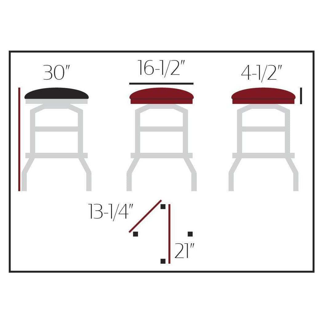 Tabouret de bar CARNACCI à assise capitonnée avec piétement pivotant chromé