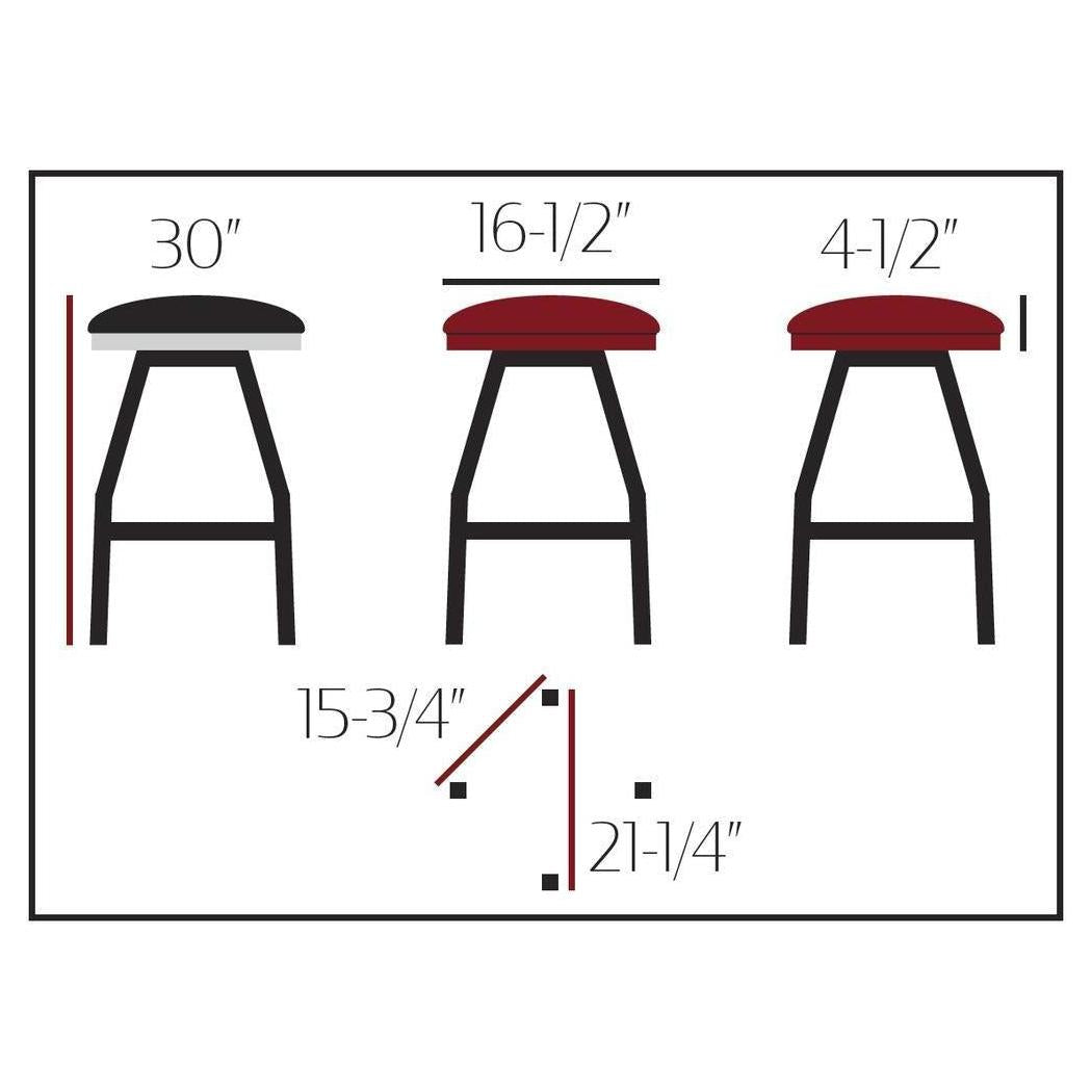 Tabouret de bar CARNACCI à assise capitonnée avec piétement pivotant noir