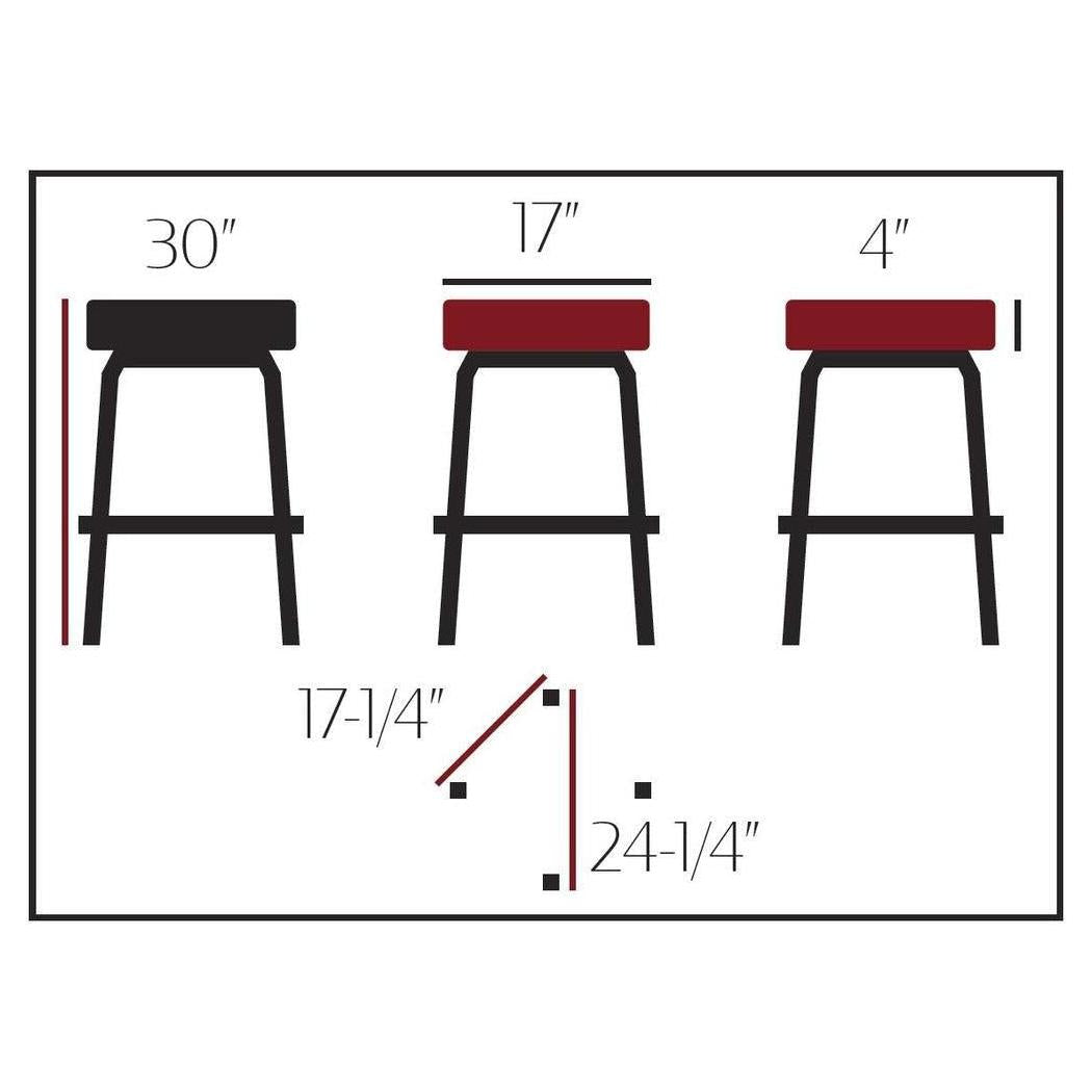 Tabouret de bar BIPZ avec piétement pivotant noir brillant