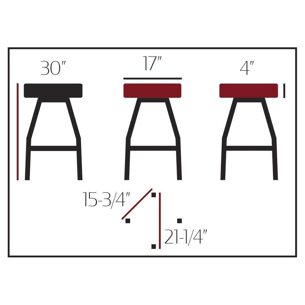 Tabouret de bar BIPZ avec piétement pivotant noir