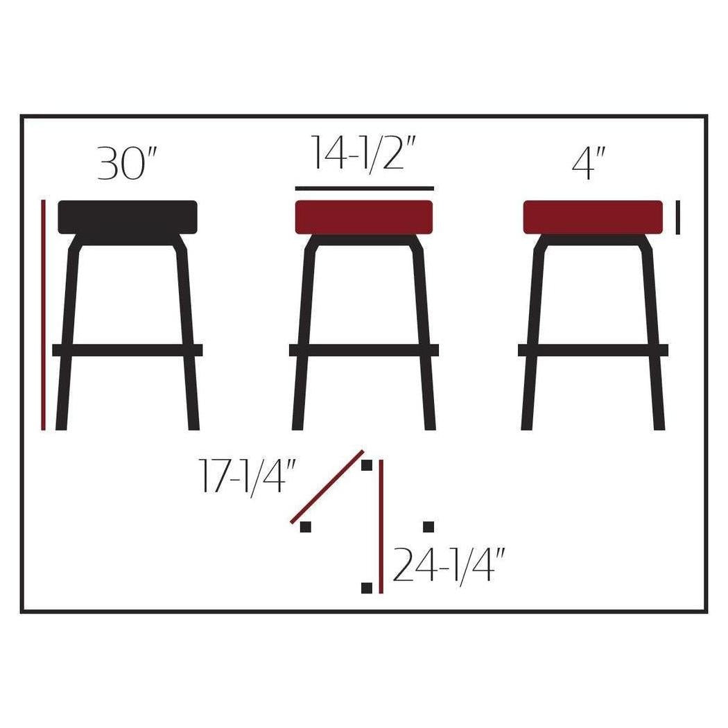 Tabouret de bar BOPZ avec piétement pivotant noir brillant