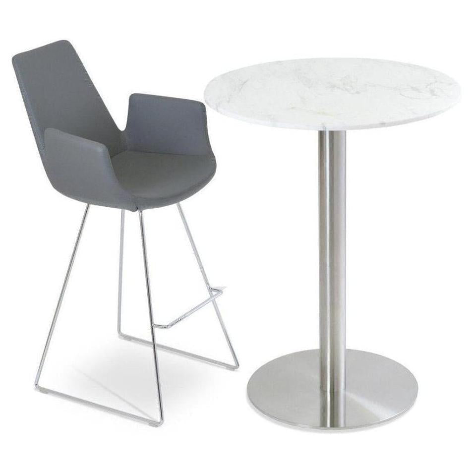 Tabouret hauteur comptoir VILETTEX avec accoudoirs filaires