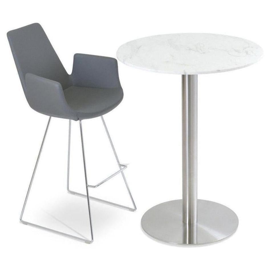 Taburete de bar VILETTEX con reposabrazos de alambre