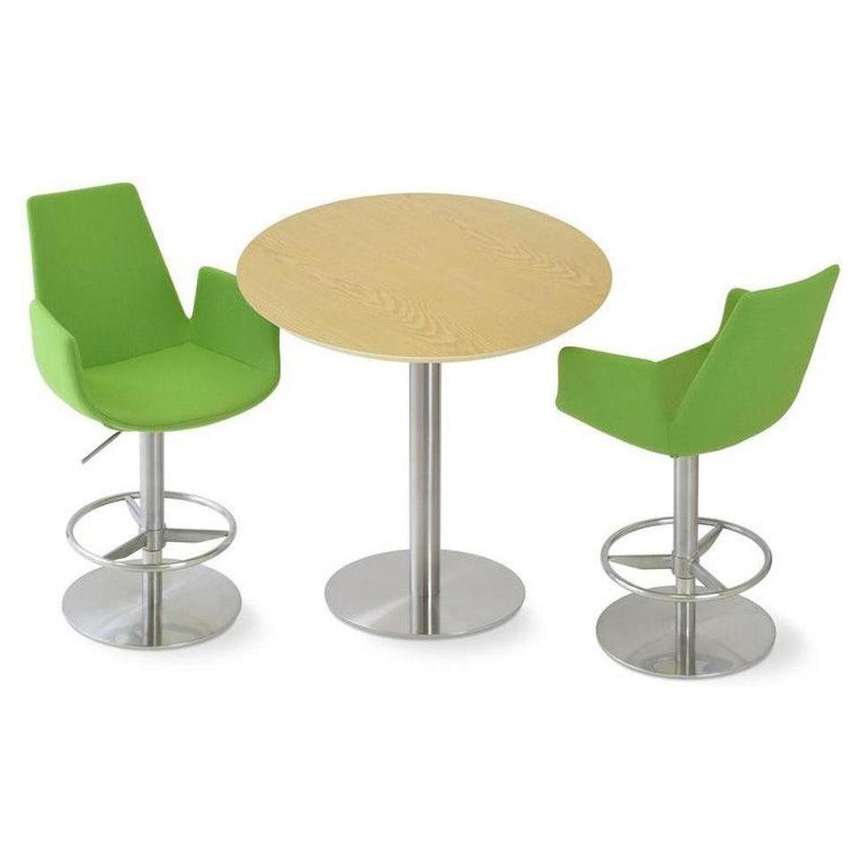 Tabouret hauteur comptoir VILETTEX avec accoudoirs à vérin