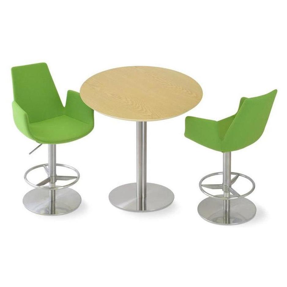 Taburete de bar VILETTEX con reposabrazos y pistón.