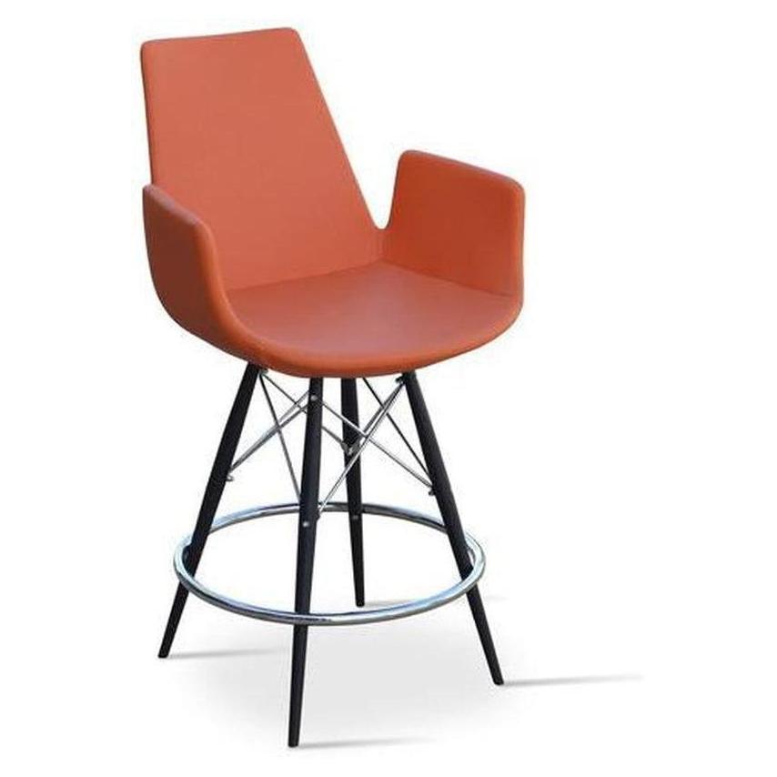 Tabouret hauteur comptoir VILETTEX avec accoudoirs MW