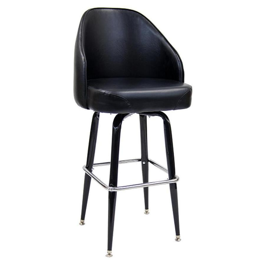 Swivel bar stool large size with black square base