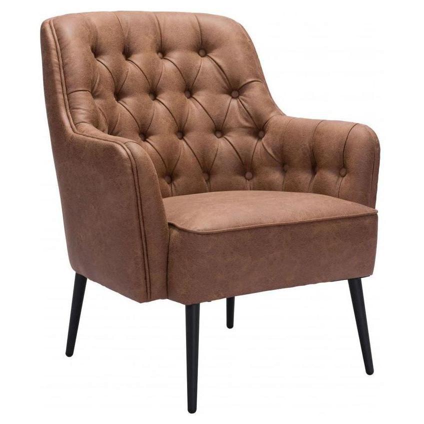 Fauteuil d’appoint CAPITOX vintage marron