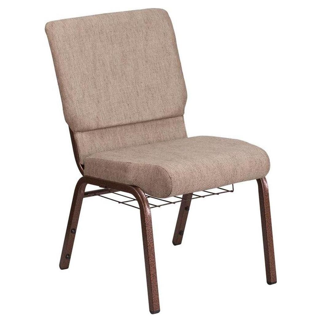 Church Chair TITAN 47 cm width with book rack, copper vein structure