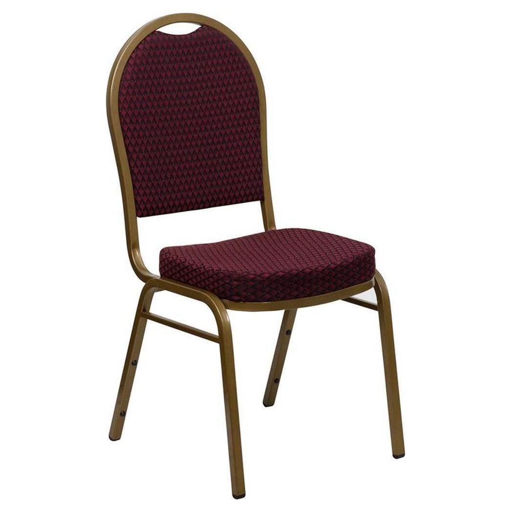 Chaise de banquet empilable TITAN à dossier dôme, structure or