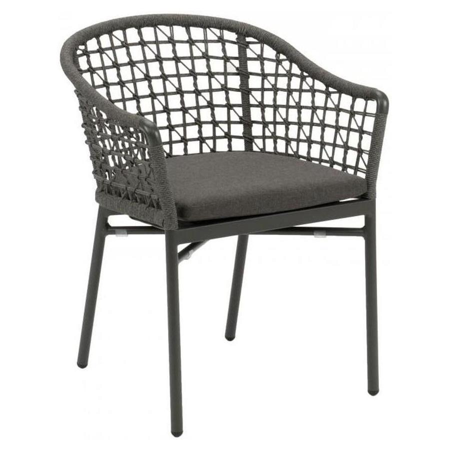 Fauteuil en aluminium thermolaqué avec corde – design moderne