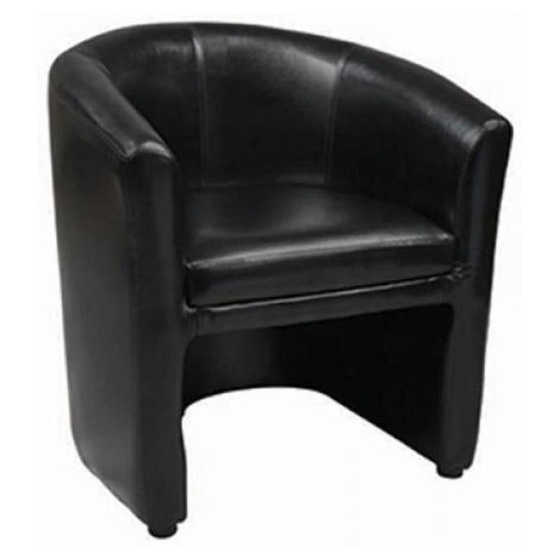 Fauteuil lounge en vinyle noir