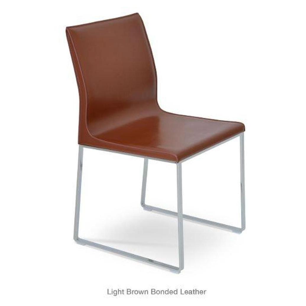 Chaise SILVINO with metal sled base