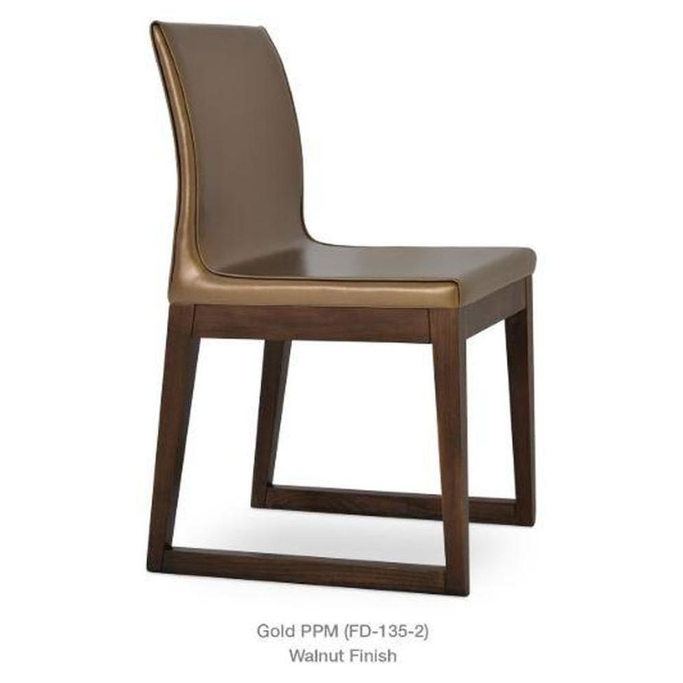 Chaise SILVINO with wooden sled base