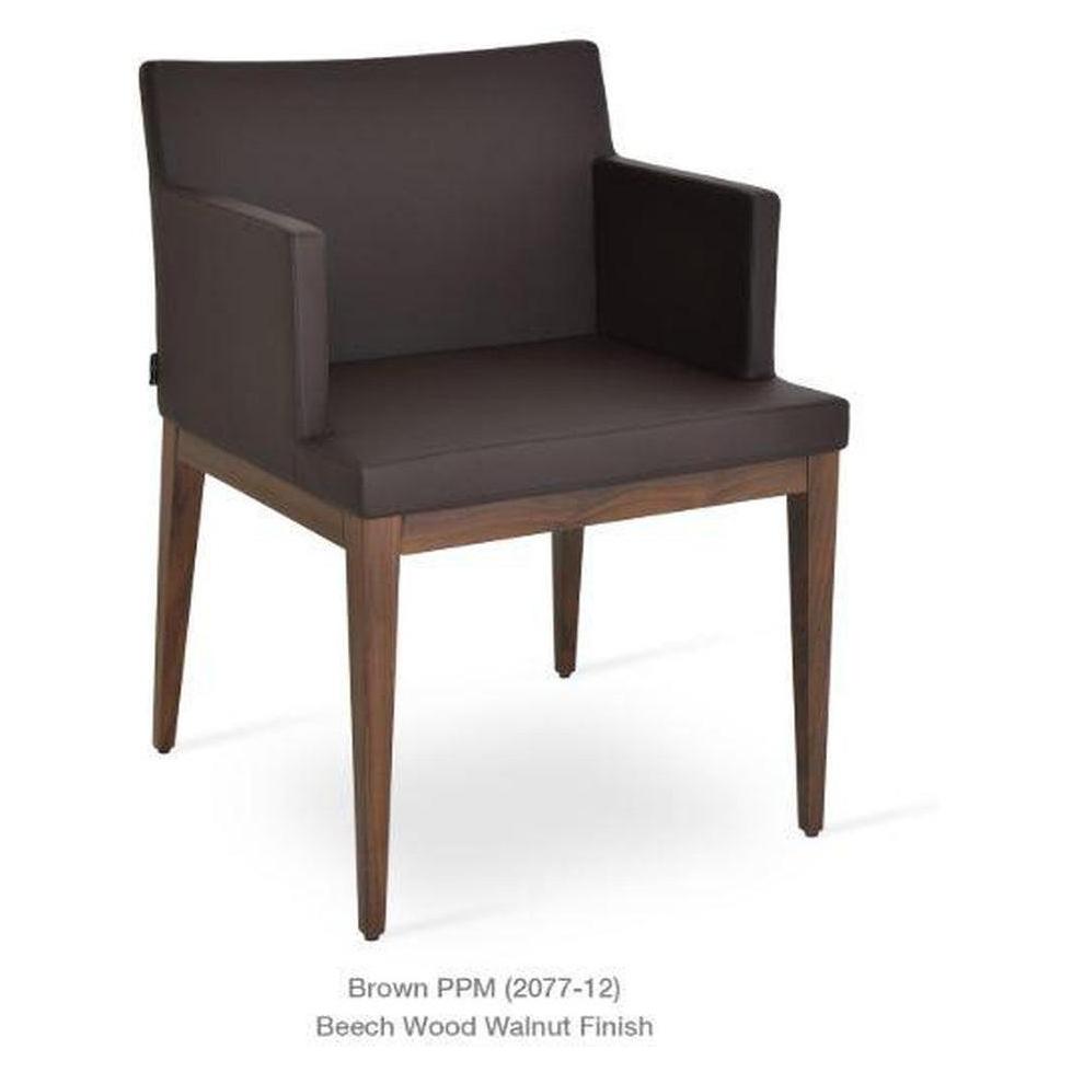 Fauteuil Soho avec piétement bois