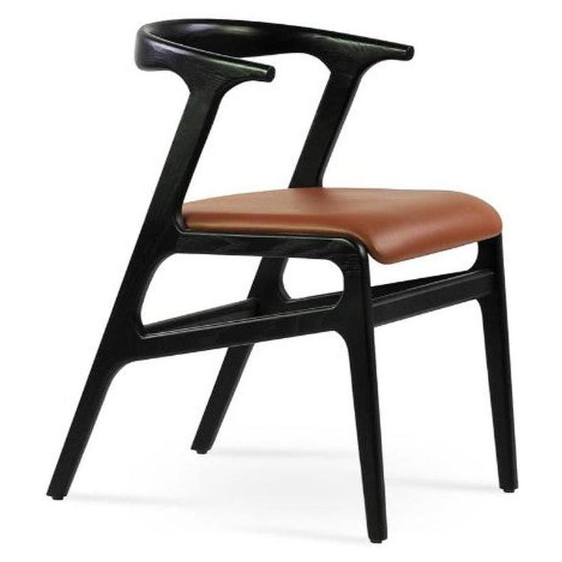 Chaise de salle à manger CAGLIARI à dossier coudé