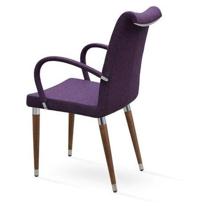 Fauteuil Tulip avec accoudoirs en bois