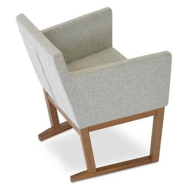 SOLINE Sled Base Wood Chaise