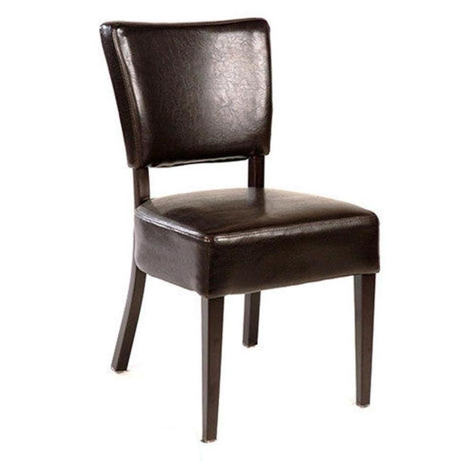 Padded chaise with espresso finish