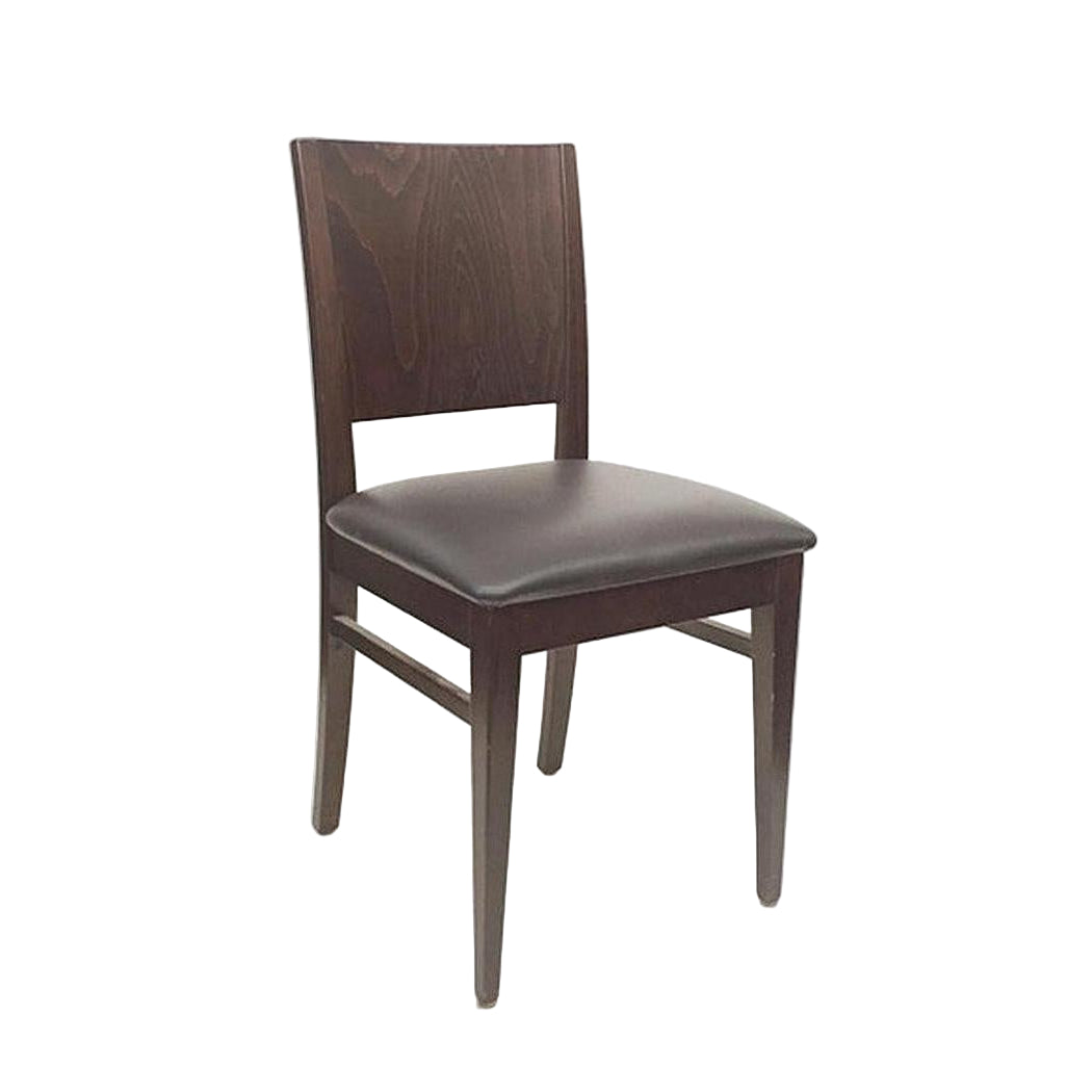 Chaise de haya europea con respaldo completo acabado nogal a medida