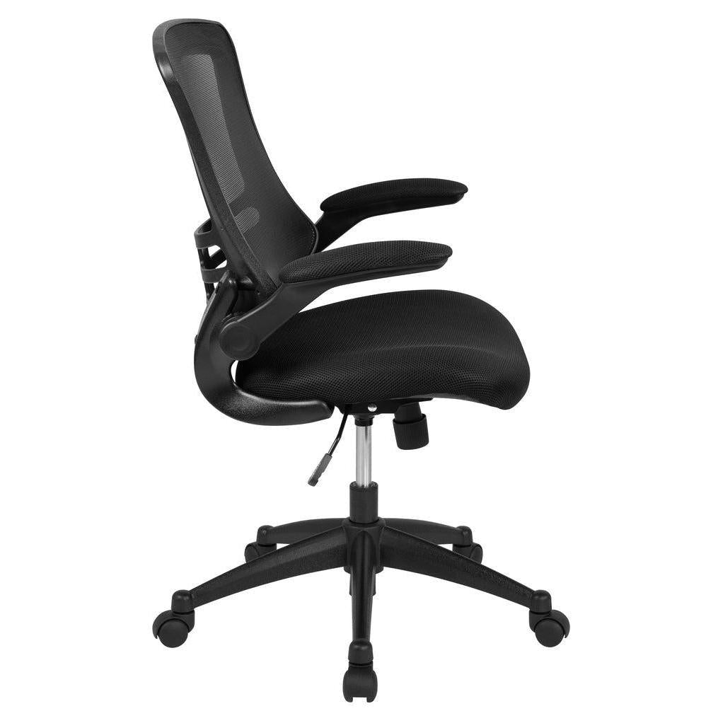 Silla ergonómica giratoria - Respaldo medio de malla negra