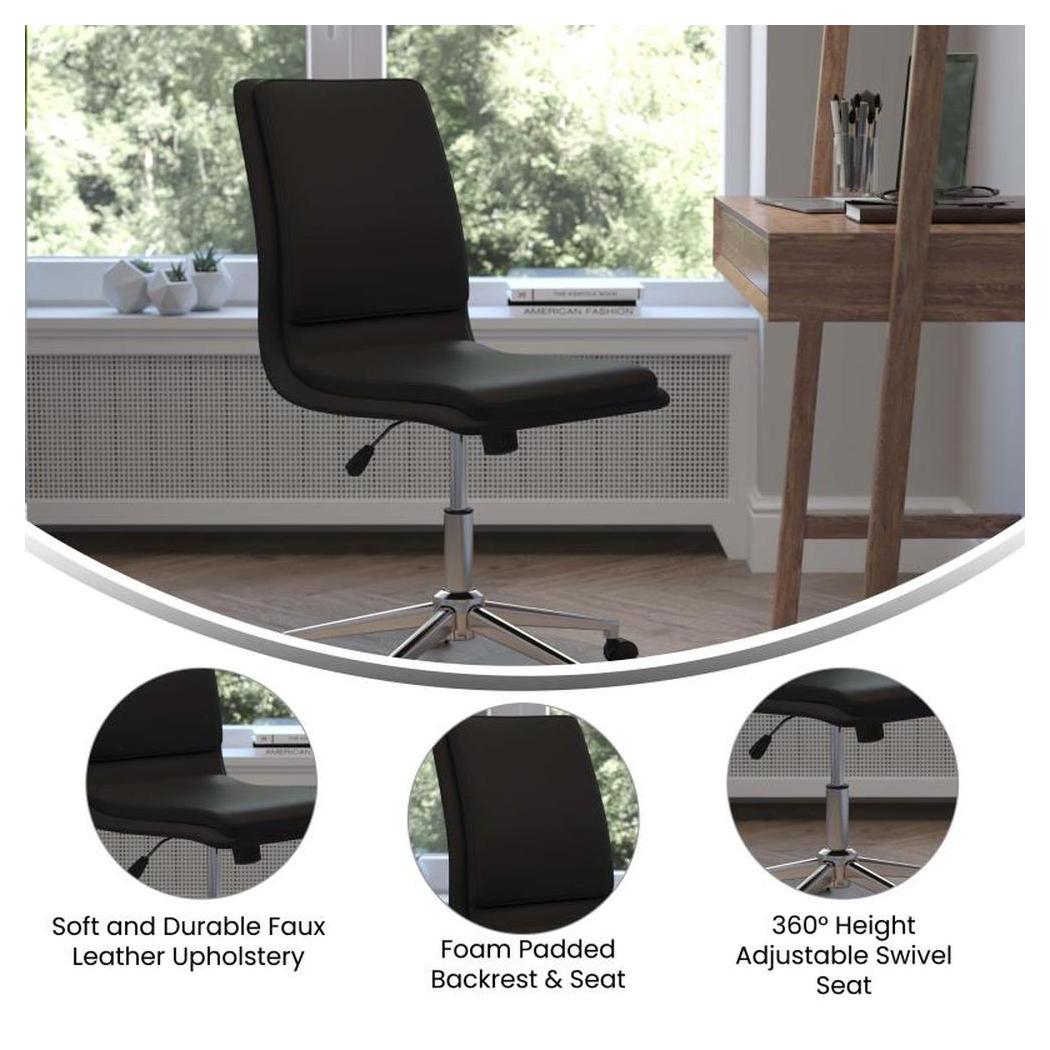 Chaise de bureau Kaleon – Dossier moyen, sans accoudoirs