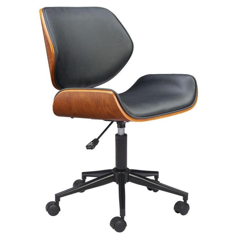 Chaise de bureau Flex – Dossier bas noir