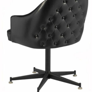 Chaise de bureau capitonnée avec pieds fixes