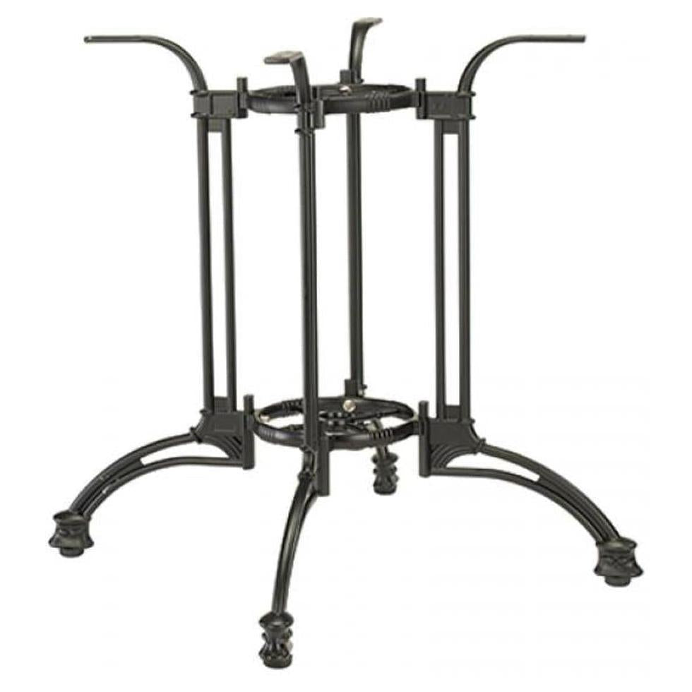 Base de mesa exterior de aluminio termolacado negro de 81 cm con agujero para sombrilla de 3,8 cm