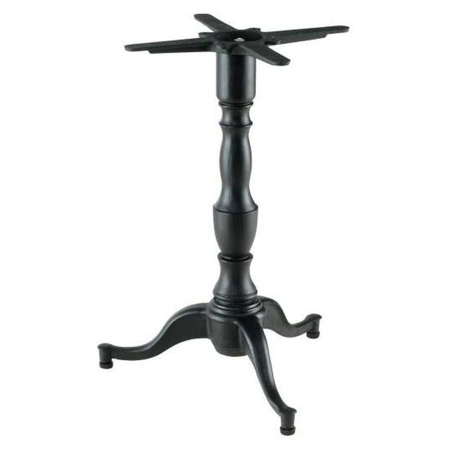 Decorative black cast iron table base cross-shaped 56 cm
