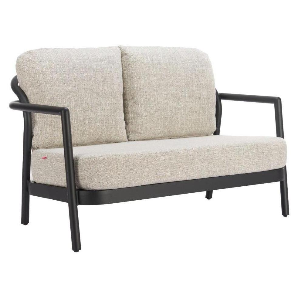 Canapé de dos plazas acolchado para exteriores