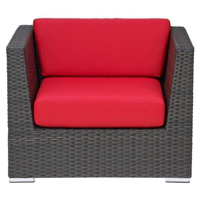 Armchair BOGATELL BEACH outdoor with synthetic woven resin armrests