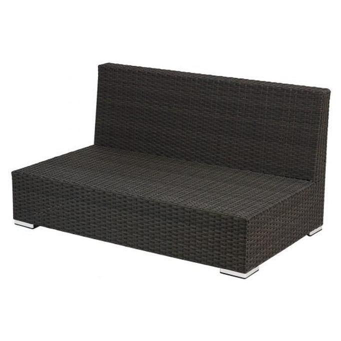 Canapé BOGATELL BEACH extérieur deux places sans accoudoirs en résine tressée synthétique